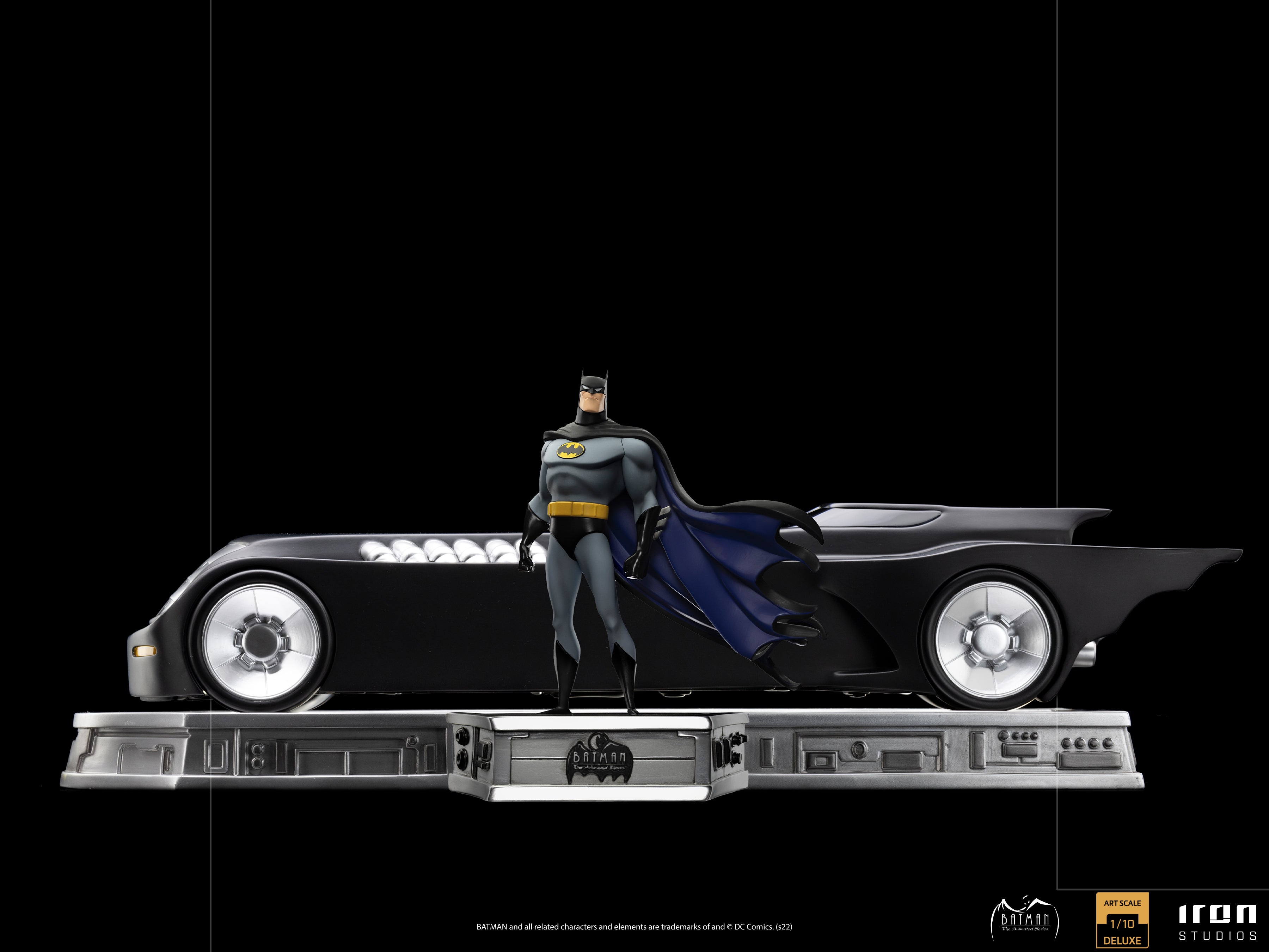 IRON Studios: Batman The Animated Series - Batman y Batimovil Deluxe