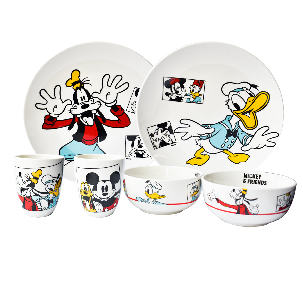 Fun Kids Vajilla: Disney - Mickey y Sus Amigos Set De 12 Piezas