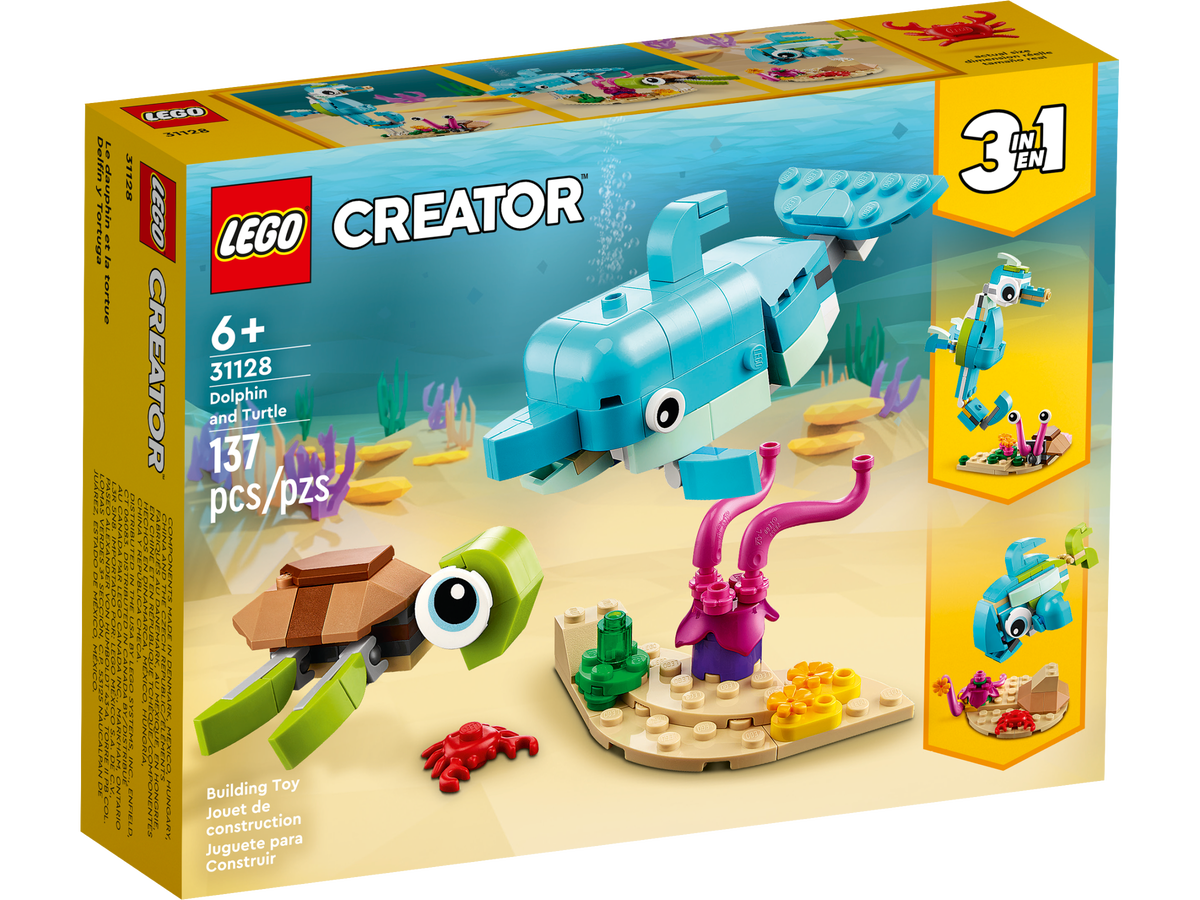 LEGO Creator 3 en 1 Delfin y Tortuga 31128