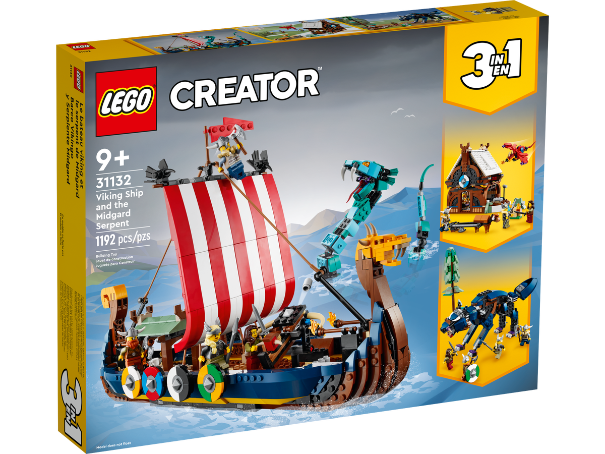 LEGO Creator Barco Vikingo y Serpiente Midgard 31132