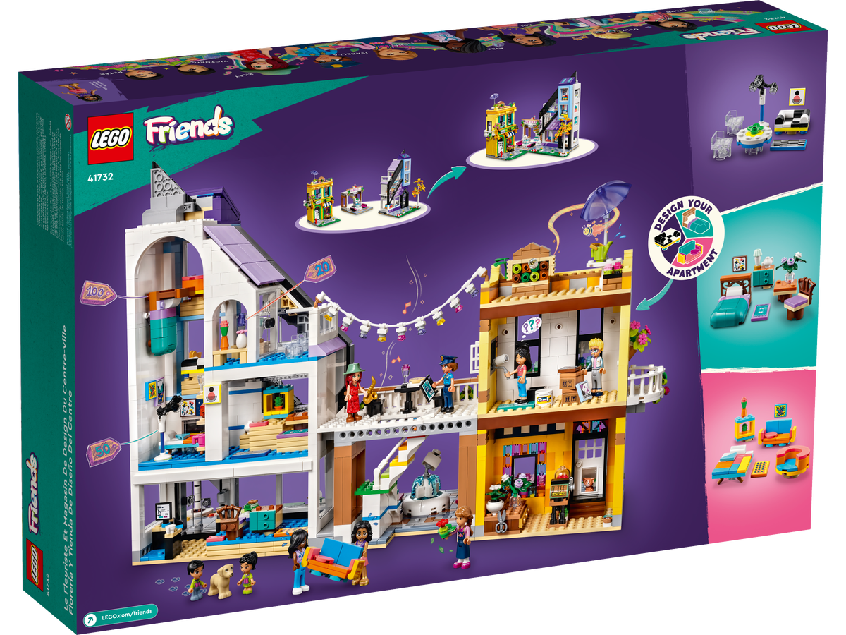 LEGO Friends Tiendas De Dise√±o y Flores En El Centro 41732