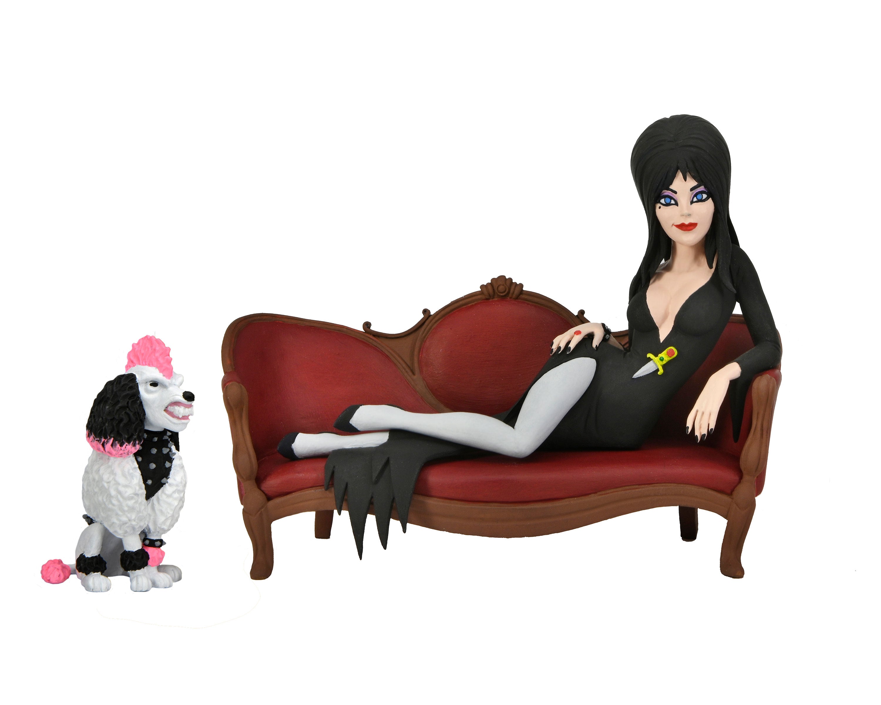 Neca Figura de Accion Toony Terrors: Mistress Of The Dark - Elvira Con Su Mascota
