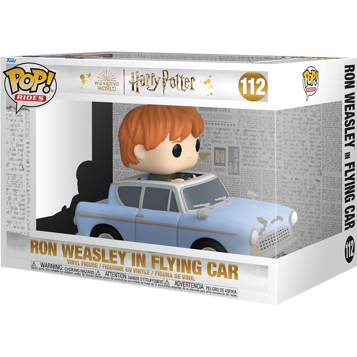 Funko Pop Ride Super Deluxe: Harry Potter La Camara Secreta 20 Aniversario - Ron en Auto volador