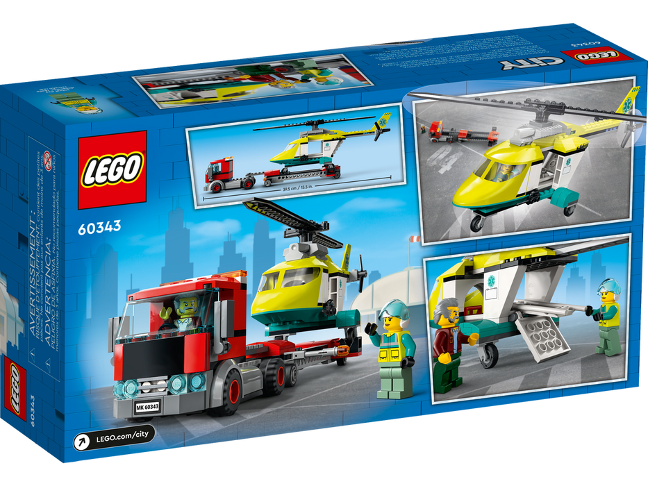 LEGO City Transporte del Helicoptero de Rescate 60343