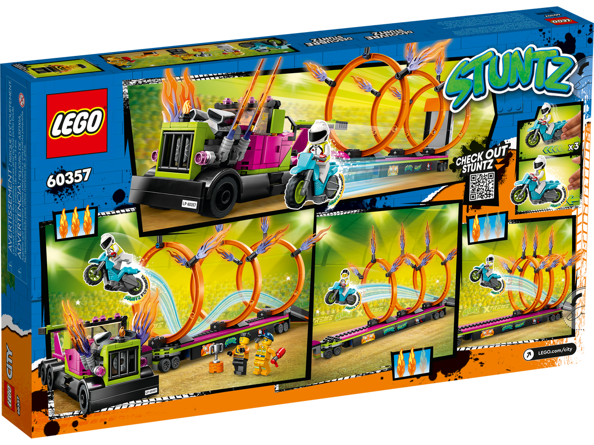 LEGO City Stuntz Desafío Acrobático: Camión y Anillos de Fuego 60357