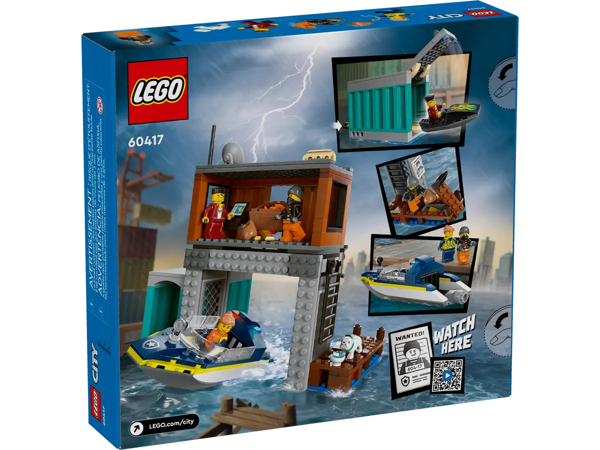 LEGO City Lancha de Policia y Guarida de los Ladrones 60417
