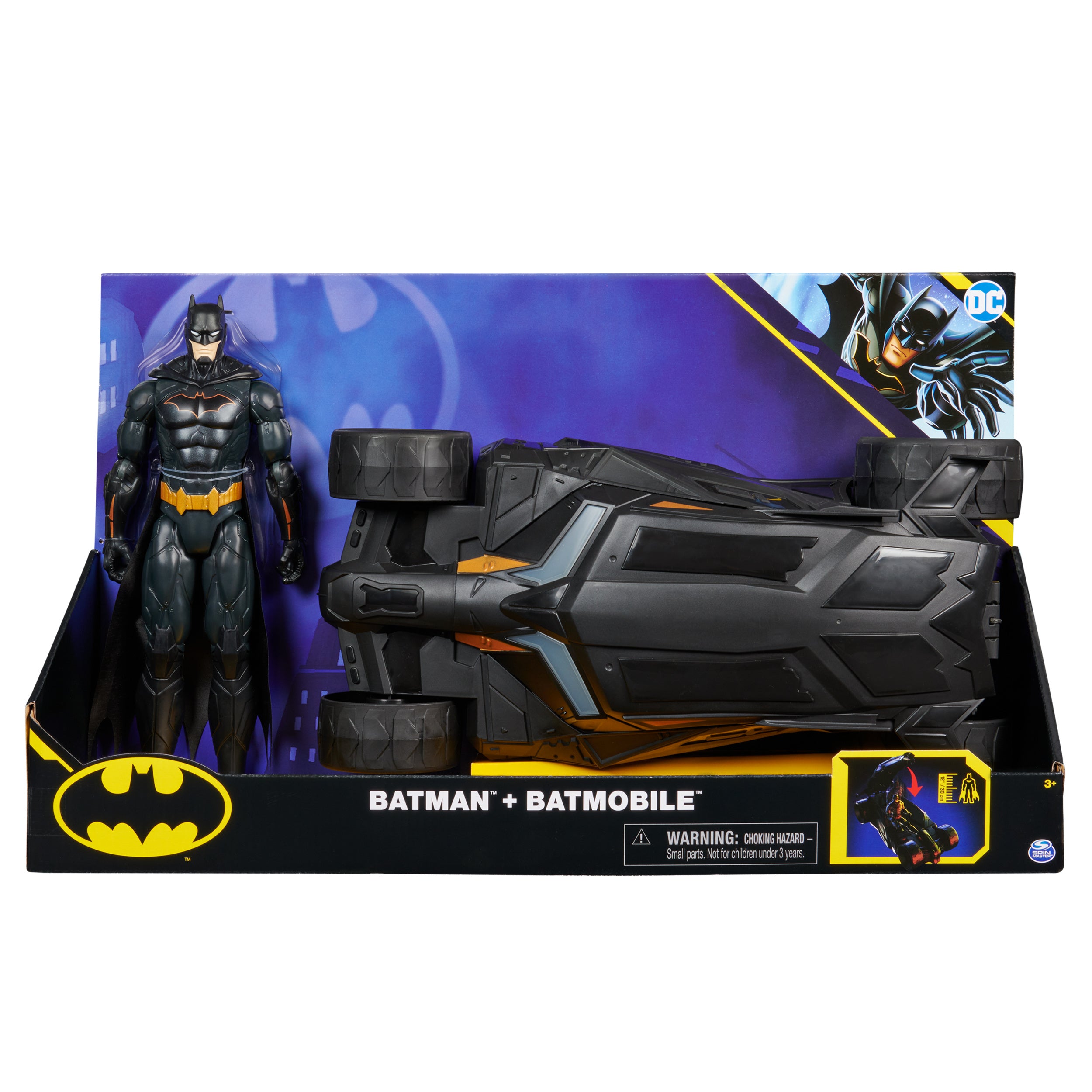 Batman: Batimovil Con Batman Figura 12 Pulgadas