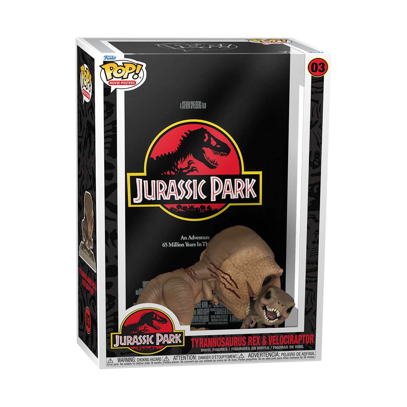 Funko Pop Movie Posters: Jurassic Park - Tyrannosaurus Rex y Velociraptor