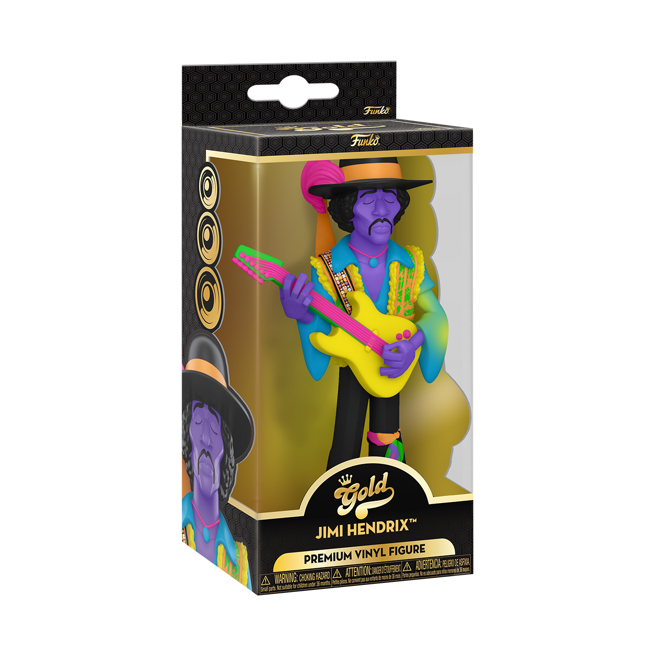 Funko Vinyl Gold: Jimi Hendrix Blacklight 5 Pulgadas