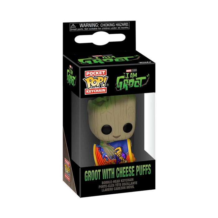 Funko Pop Keychain: Yo Soy Groot - Groot Con Bolitas De Queso Llavero