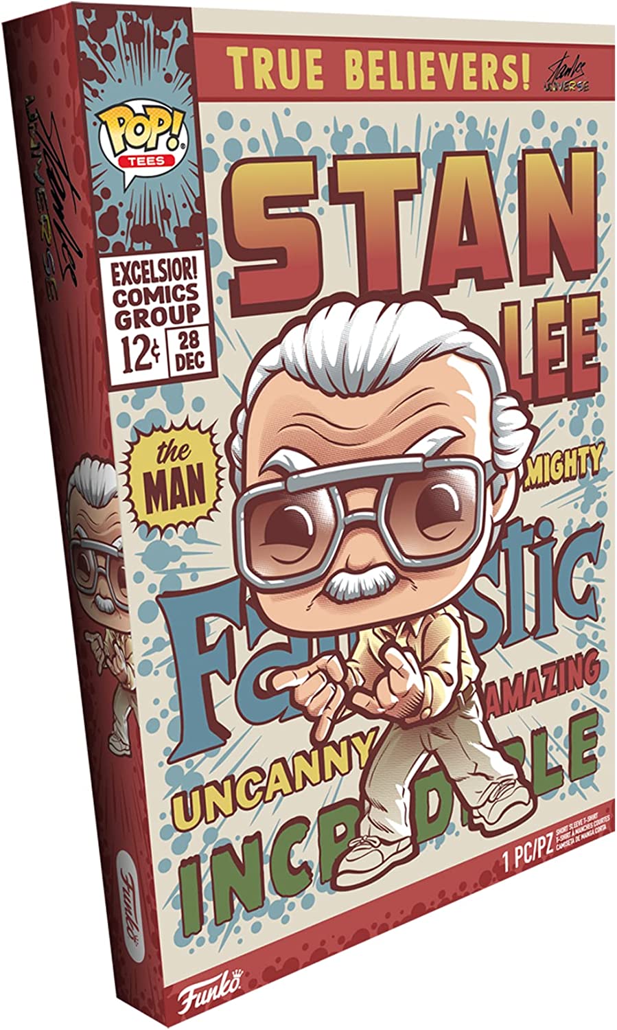Funko Boxed Tee: Marvel - Stan Lee Playera Extra Chica