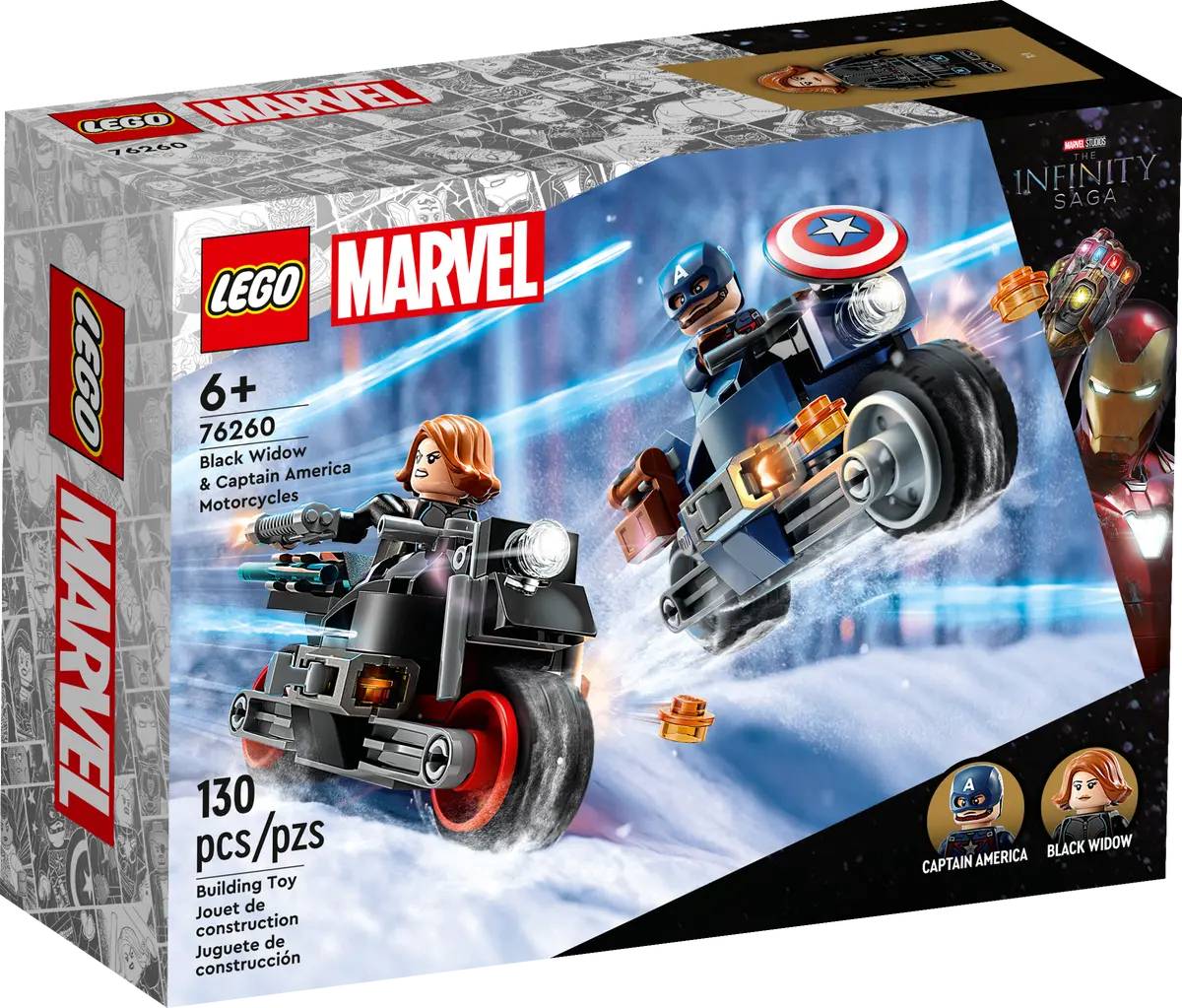 LEGO Marvel Infinity Saga: Motos De Viuda Negra y El Capitan America 76260