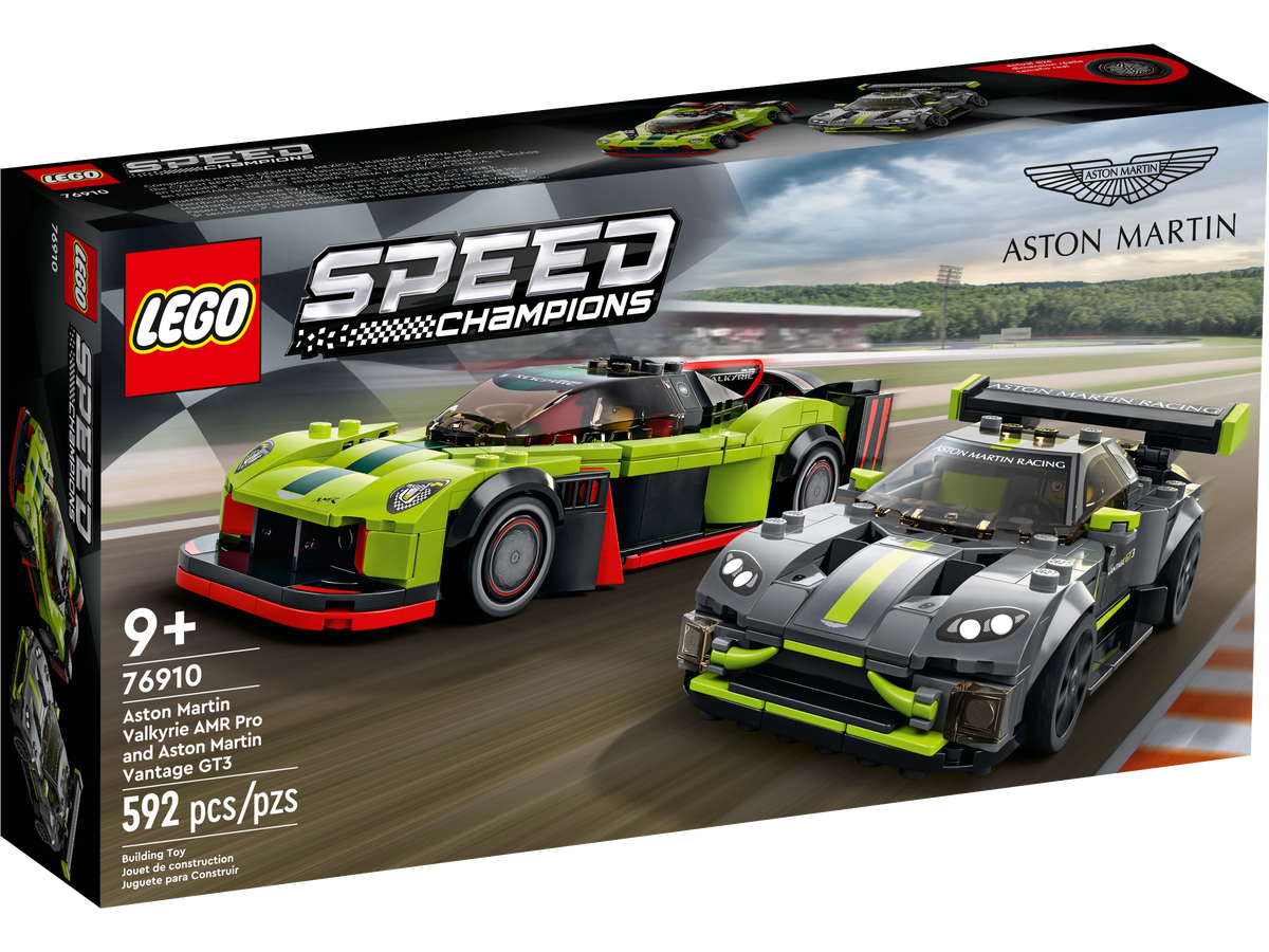 LEGO Speed Champions Aston Martin Valkyrie AMR Pro y Aston Martin Vantage GT3 76910