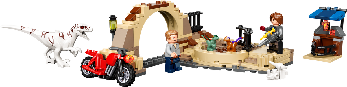 LEGO Jurassic World Persecucion en Moto del Dinosaurio Atrocirraptor 76945