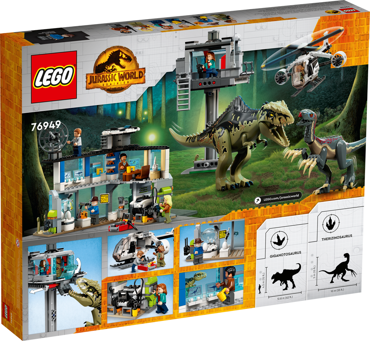LEGO Jurassic World Ataque del Giganotosaurio y el Therizinosaurio 76949