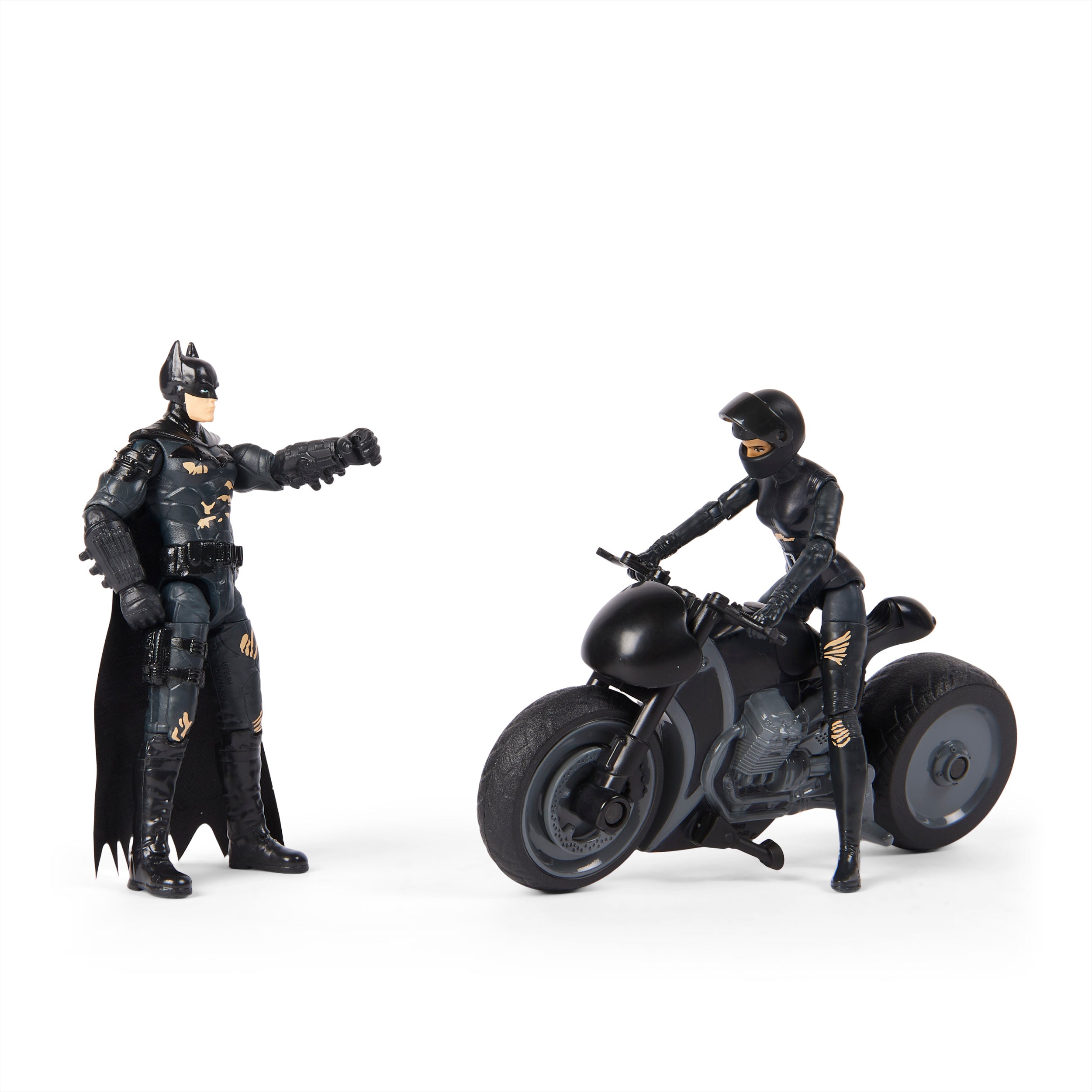 Batman Movie: Selina Kyle Y Batman En Moto 2 Pack 4 Pulgadas