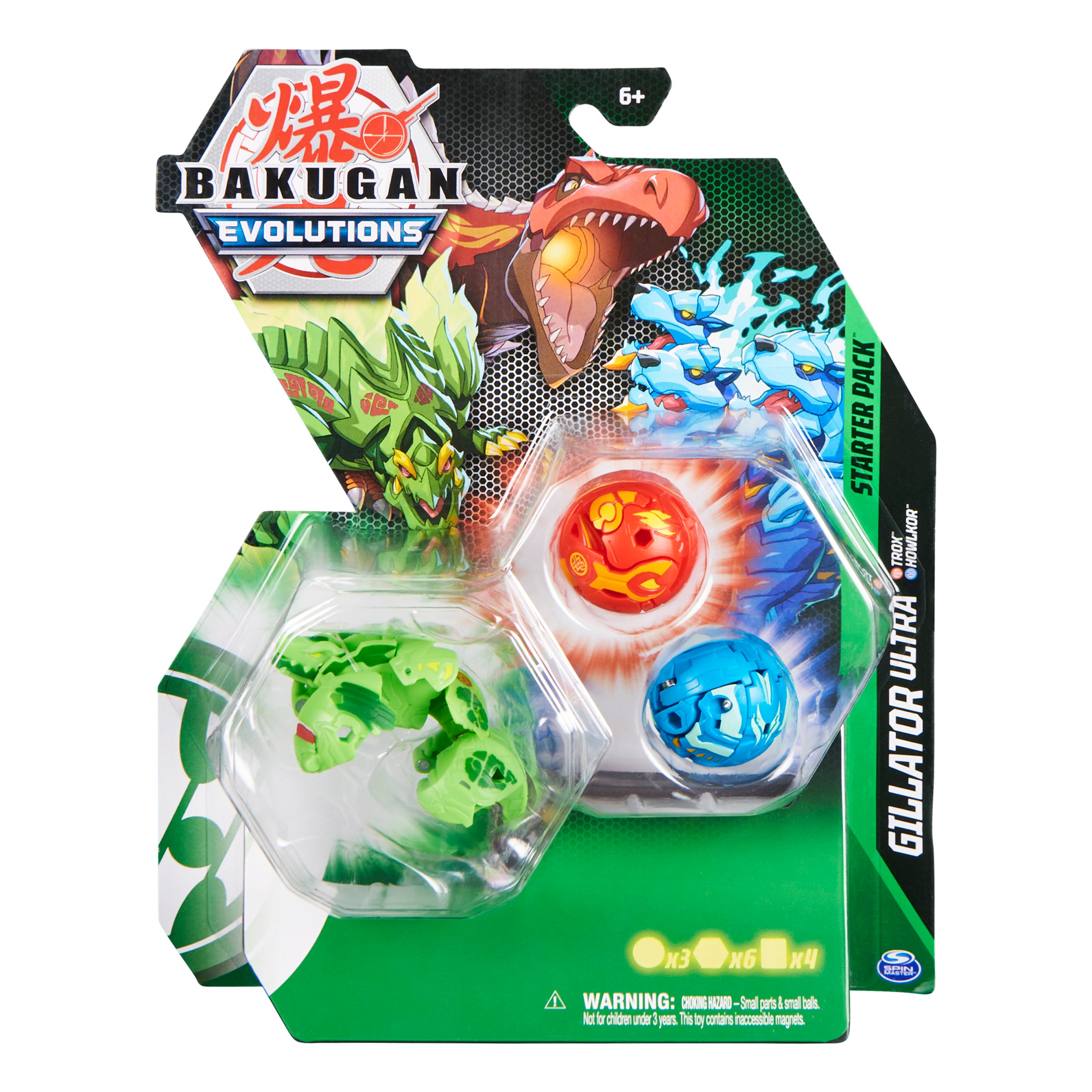 Bakugan: Evolutions Starterpack - Gillator Ultra, Trox Y Howlkor
