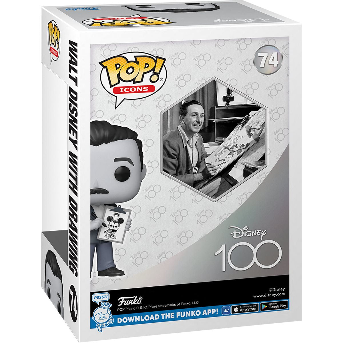 Funko Pop Icons: Disney 100 - Walt Disney Con Dibujo