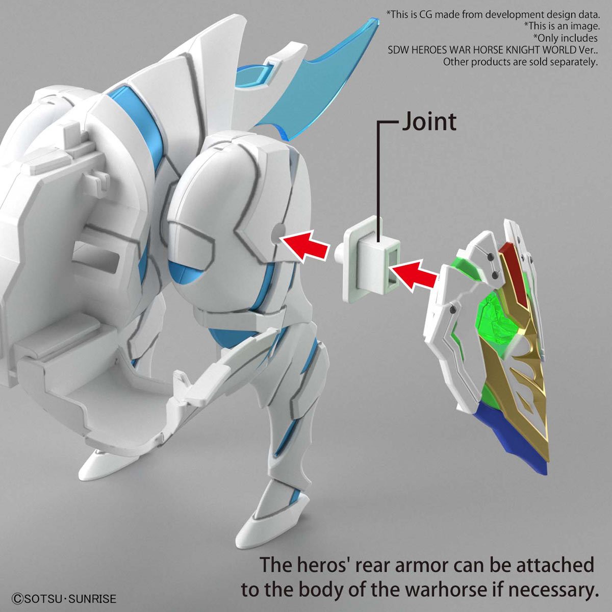 Bandai Hobby Gunpla Model Kit: SD Gundam World Heroes - Horse Knight World