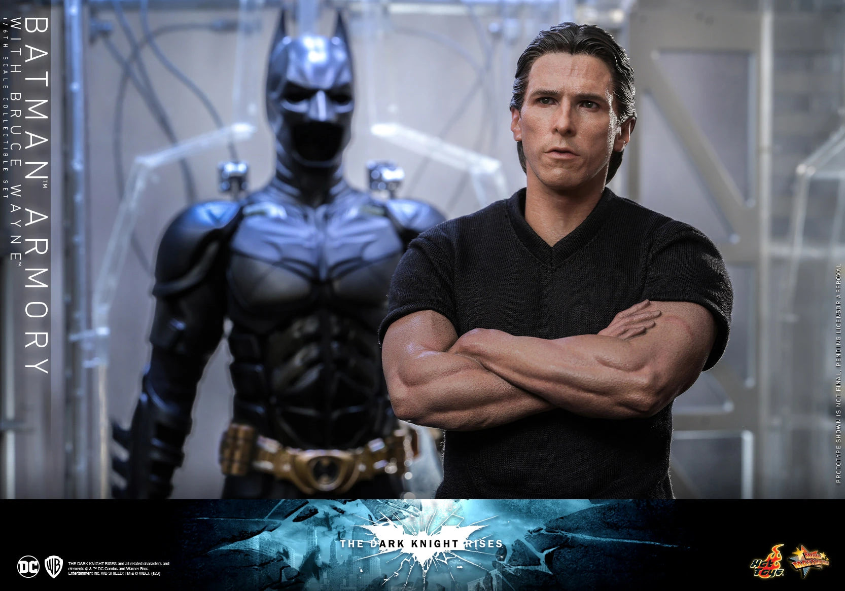 Hot Toys Movie Masterpiece Series: DC Batman The Dark Knight Rises - Set Bruce Wayne Con Armeria De Batman Escala 1/6