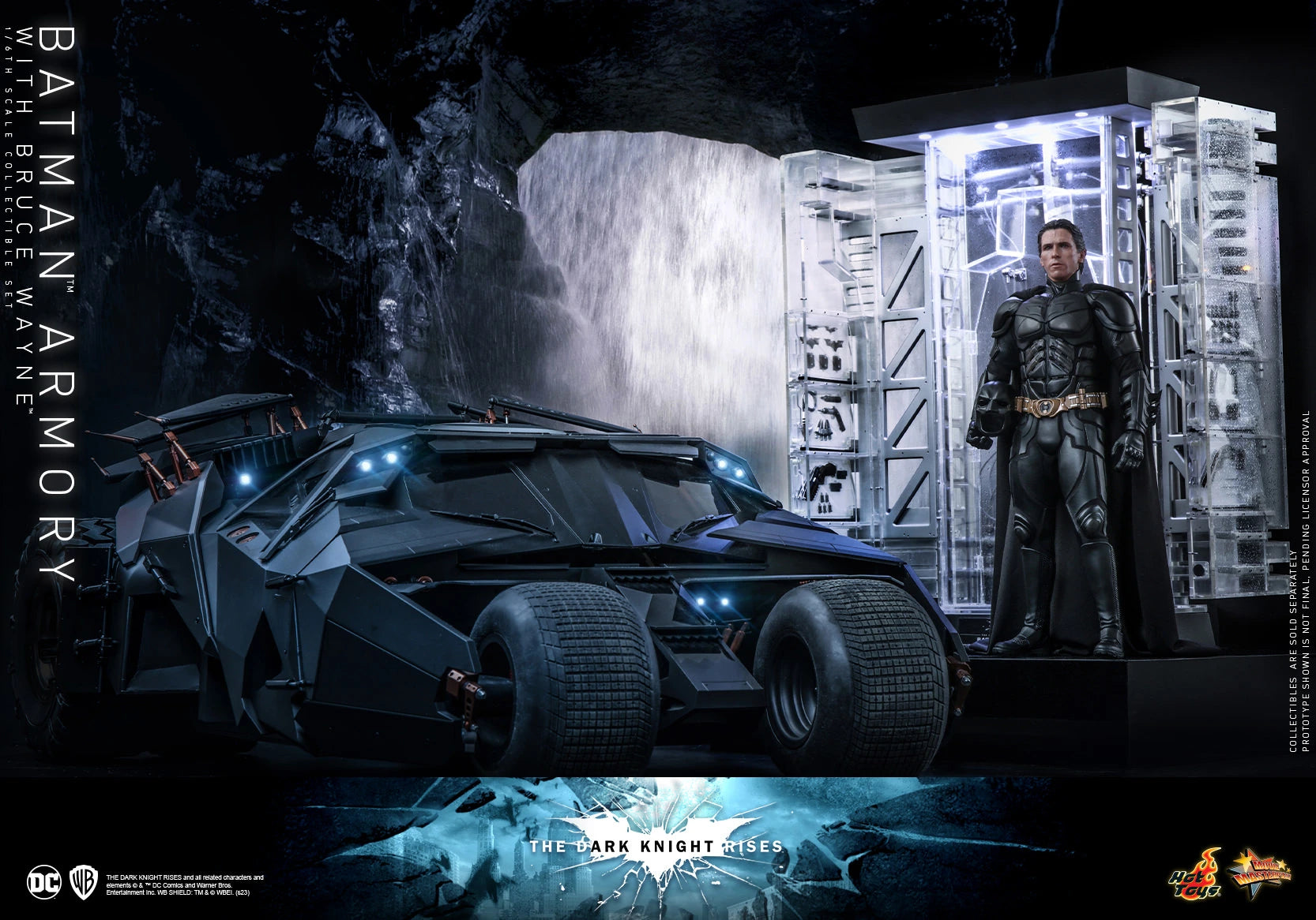 Hot Toys Movie Masterpiece Series: DC Batman The Dark Knight Rises - Set Bruce Wayne Con Armeria De Batman Escala 1/6