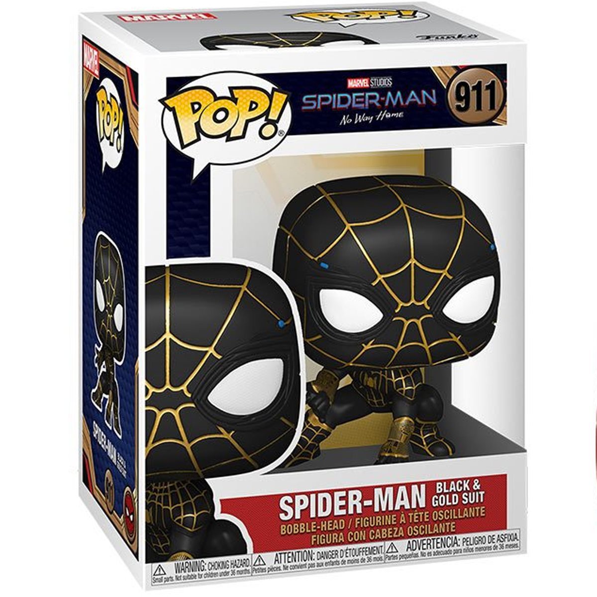 Funko Pop Marvel: Spiderman No Way Home - Spiderman Traje Negro y Dorado