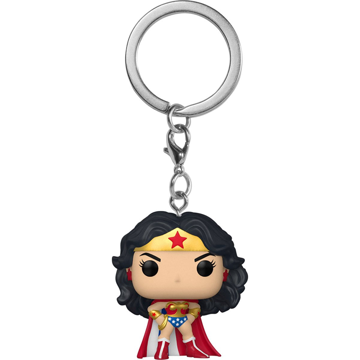 Funko Pop Keychain: Wonder Woman 80 - Mujer Maravilla Clasica con Capa Llavero
