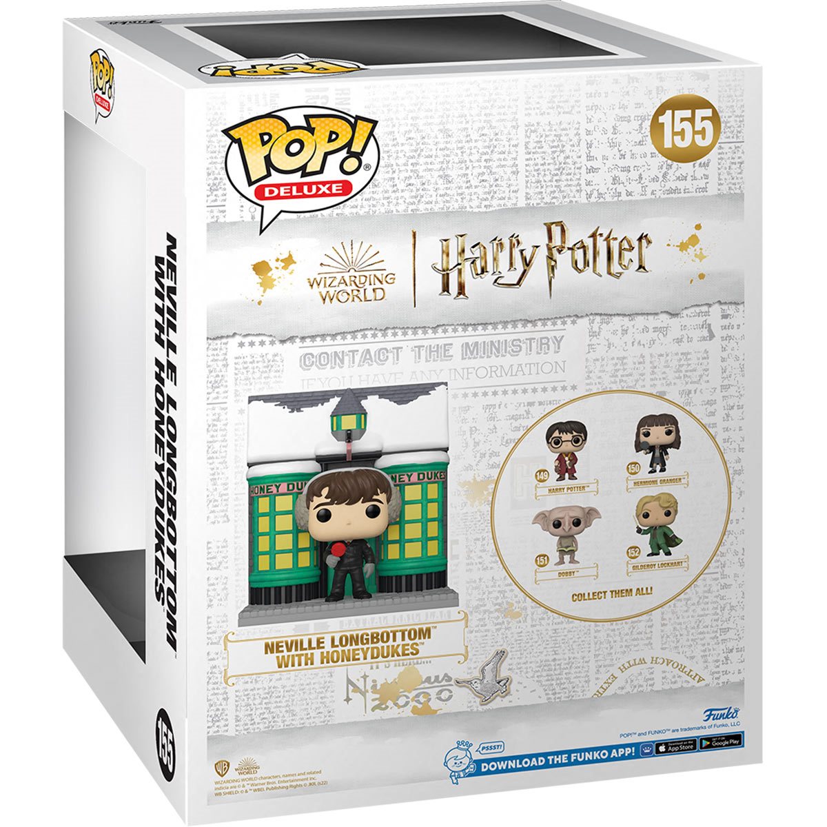 Funko Pop Deluxe: Harry Potter Hogsmeade - Neville con Honeydukes
