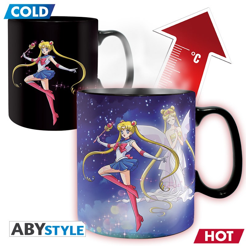ABYStyle Mug: Sailor Moon - Sailor y Chibi Taza Termocromatica 460 ml