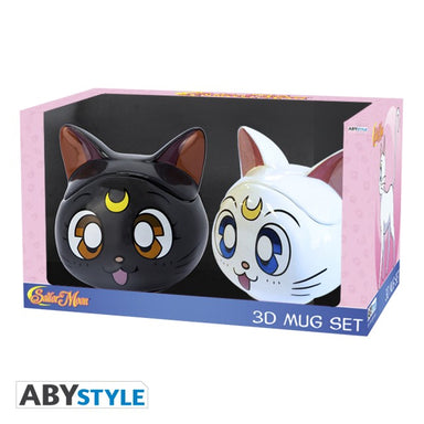 ABYstyle Sailor Moon - Set de Tazas 3D Artemis y Luna