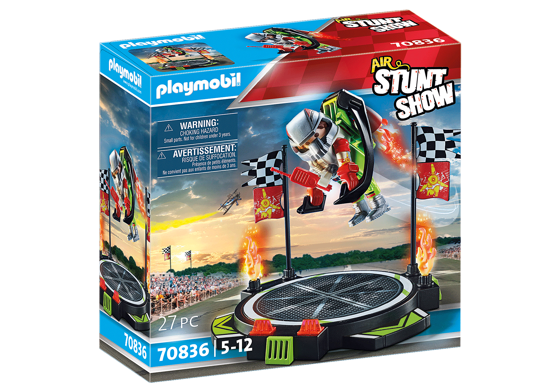 Playmobil Air Stunt Show: Piloto Con Mochila Propulsora 70836