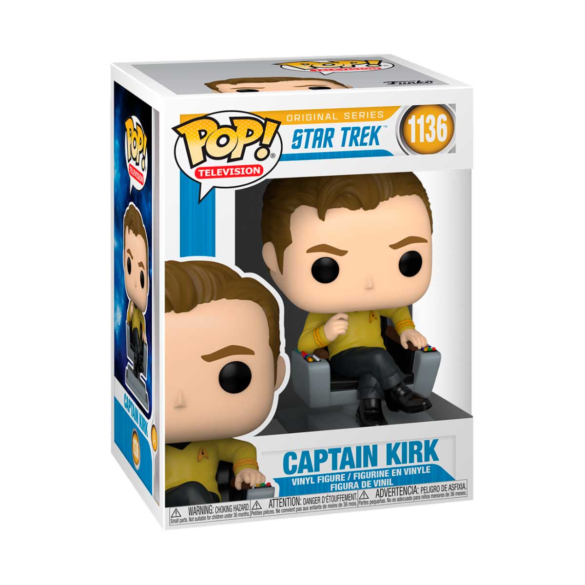 Funko Pop TV: Star Trek - Capitan Kirk en Silla