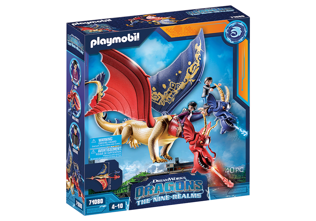Playmobil Dragons The Nine Realms Wu y Wei con Jun 71080 Distrito Max