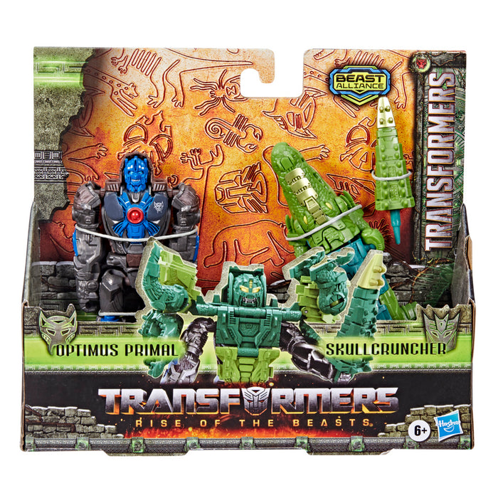 Transformers Rise Of The Beasts: Optimus Primal Y Skullcruncher Combiner 2 Pack