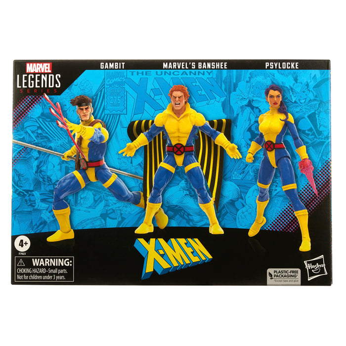 Marvel Legends Series: X Men - Banshee, Gambito y Psylocke 3 Pack Preventa Exclusiva