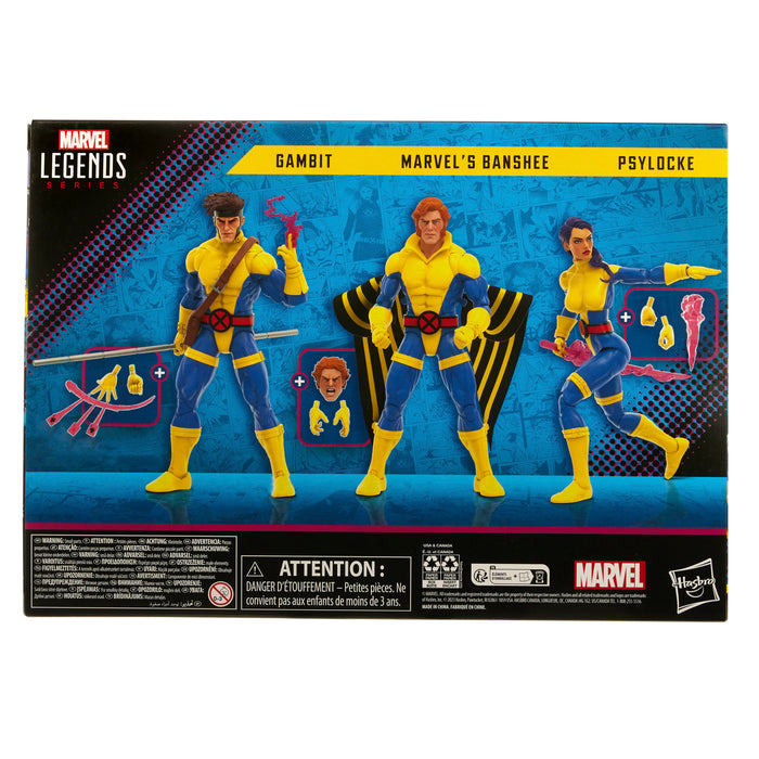 Marvel Legends Series: X Men - Banshee, Gambito y Psylocke 3 Pack Preventa Exclusiva