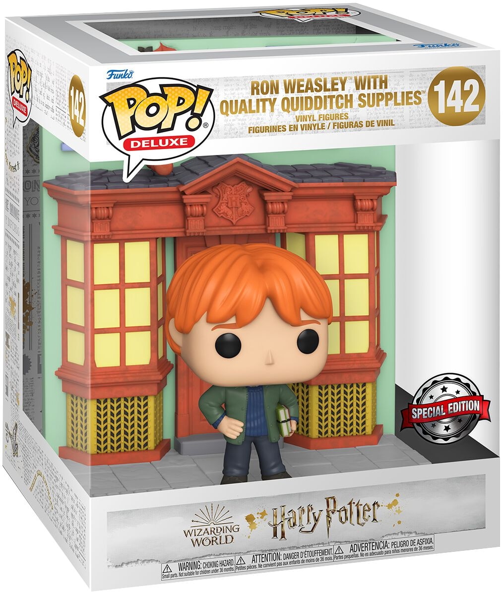 Funko Pop Deluxe: Harry Potter - Ron en callejon Diagon Quidditch Store
