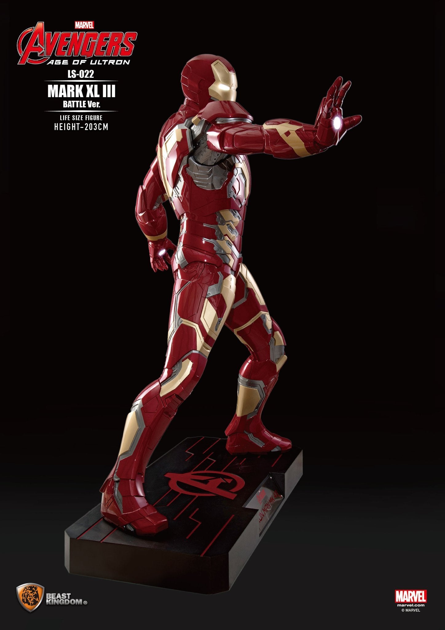 Beast Kingdom Life Size Marvel: Iron Man 3 - Iron Man Mark XLIII Escala 1/1