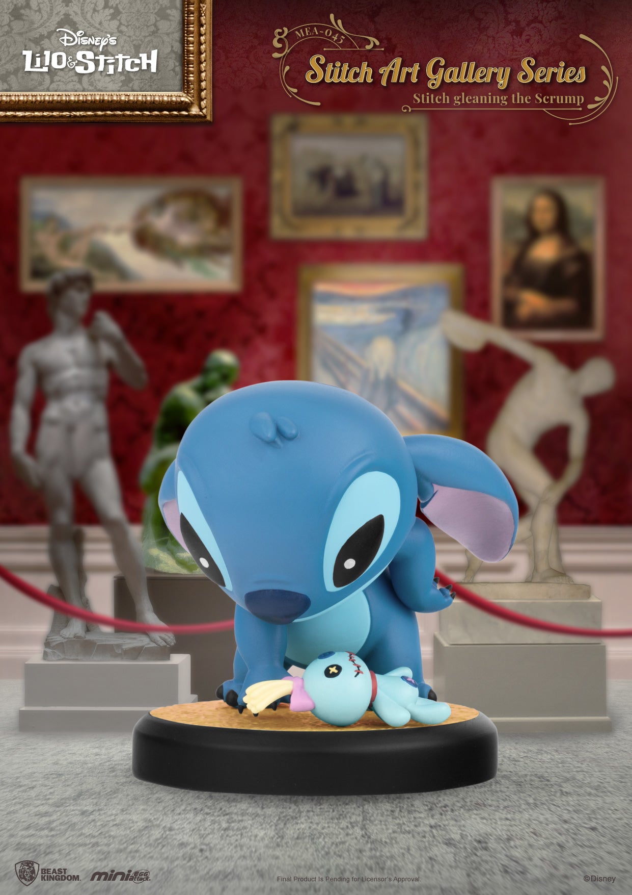 Beast Kingdom Mini Egg Attack Disney Stitch Art Gallery Stitch con Distrito Max