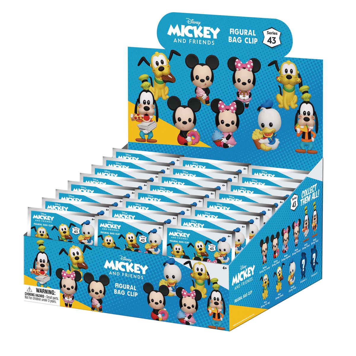Monogram Llavero 3D para Mochila: Disney - Mickey and Friends with Food Figura Sorpresa
