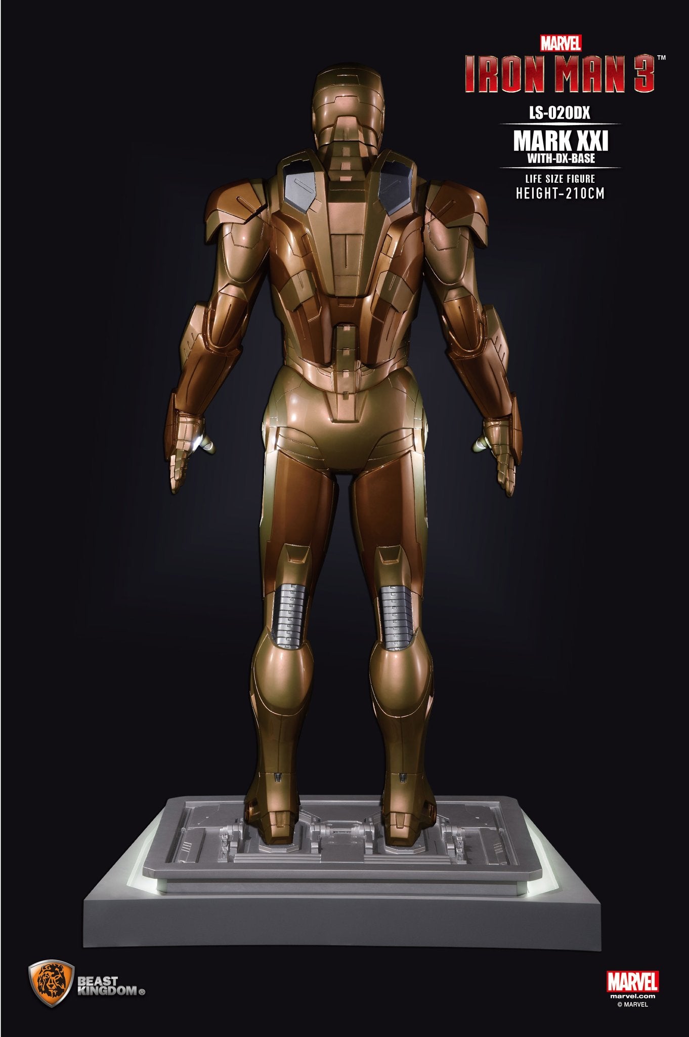 Beast Kingdom Life Size Marvel: Iron Man 3 - Mark XXI Deluxe Escala 1/1