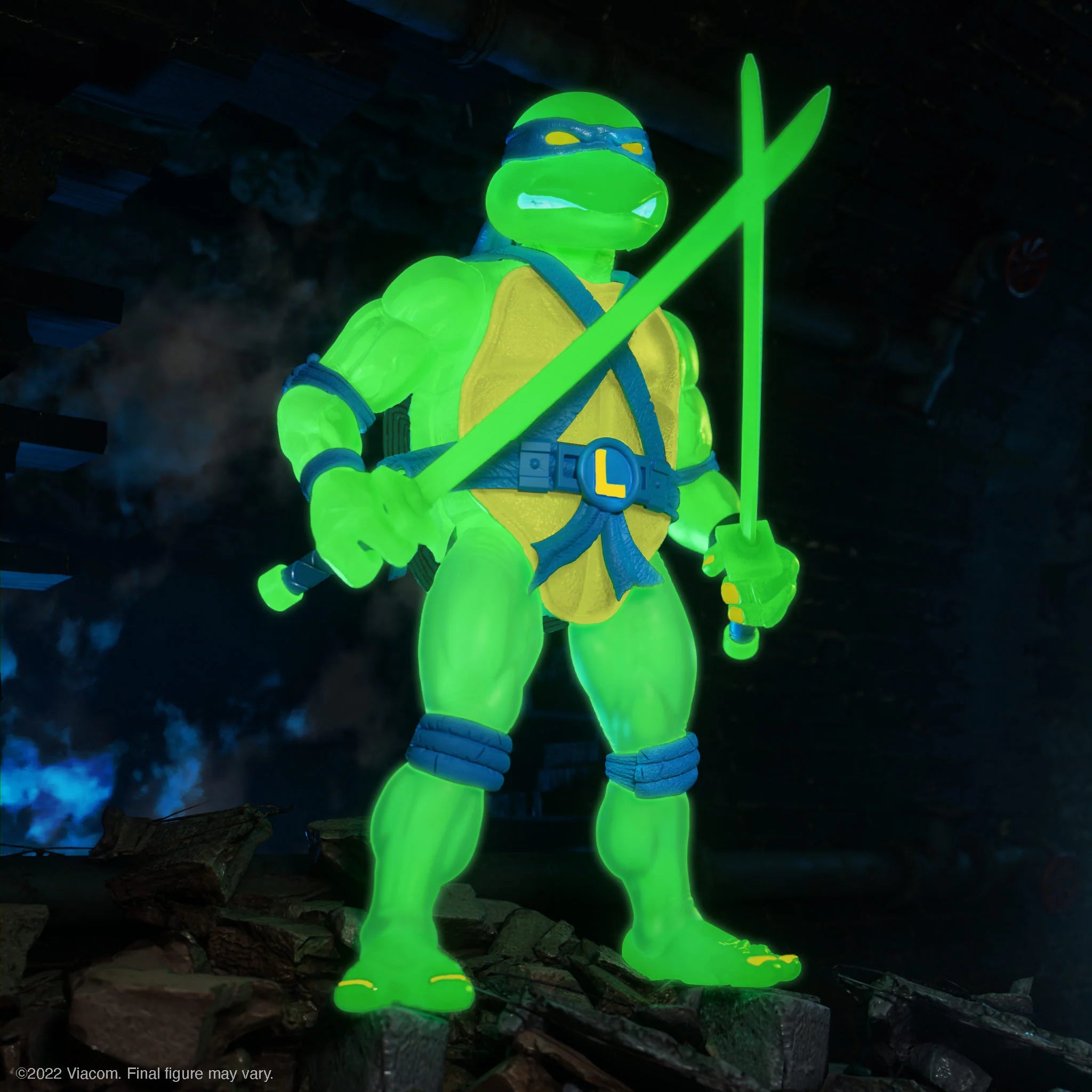 Super7 Ultimates: TMNT Tortugas Ninja - Leonardo Mutageno Glow