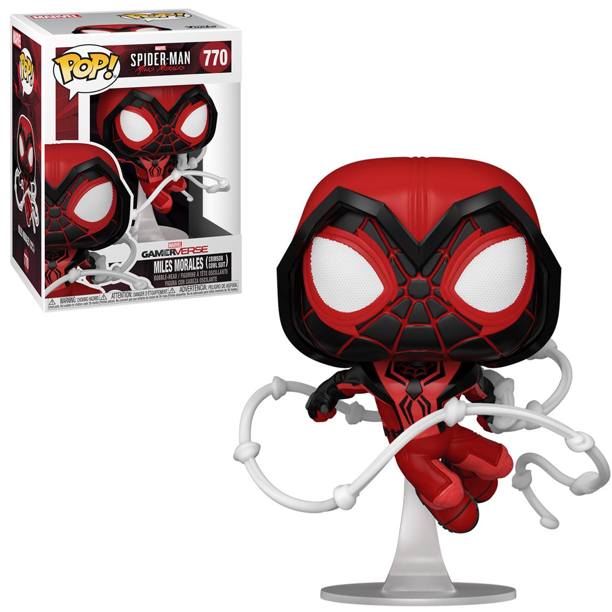 Funko Pop Games: Miles Morales Game - Miles Morales Capucha Carmesi