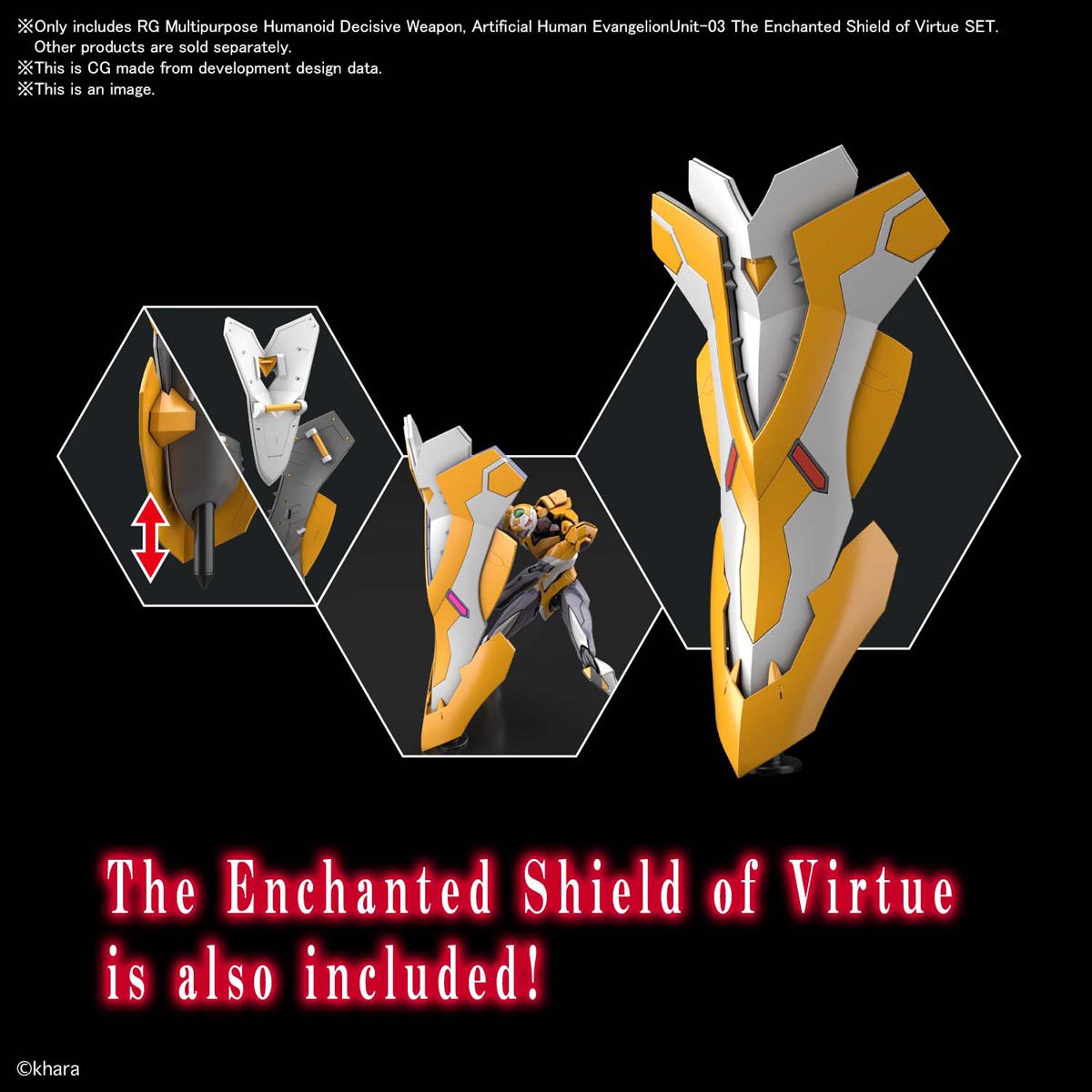 Bandai Hobby Gunpla Model Kit: Evangelion - Unit 03 Shield Set RG
