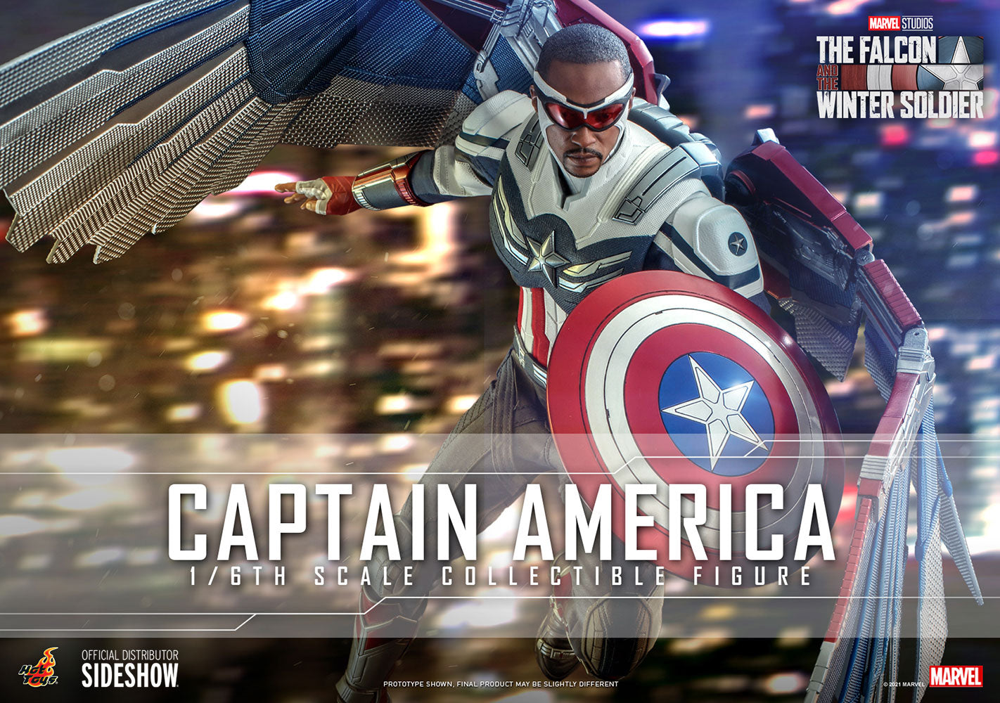 Hot Toys Marvel: Falcon y Winter Soldier - Captain America Falcon Escala 1/6