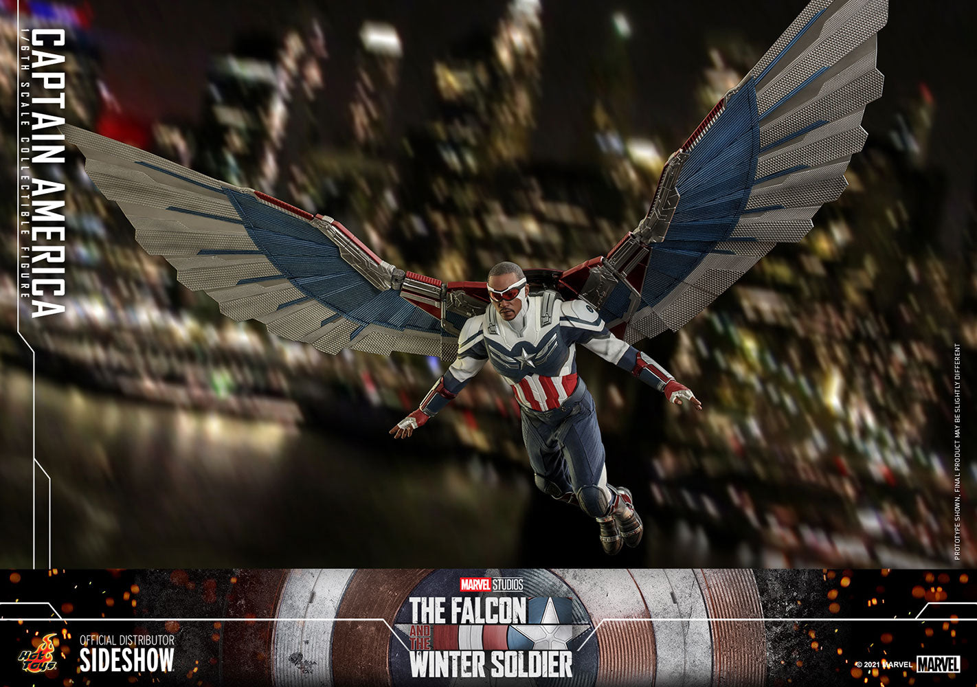 Hot Toys Marvel: Falcon y Winter Soldier - Captain America Falcon Escala 1/6