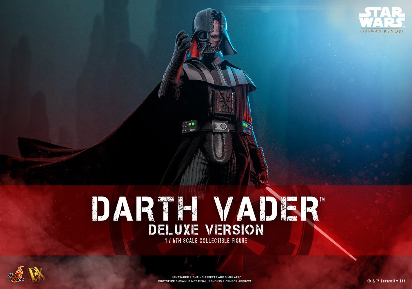Hot Toys DX Series: Star Wars Obi Wan Kenobi - Darth Vader Deluxe Escala 1/6