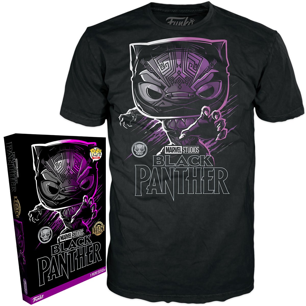 Funko Boxed Tee: Marvel - Black Panther Playera Extra Chica