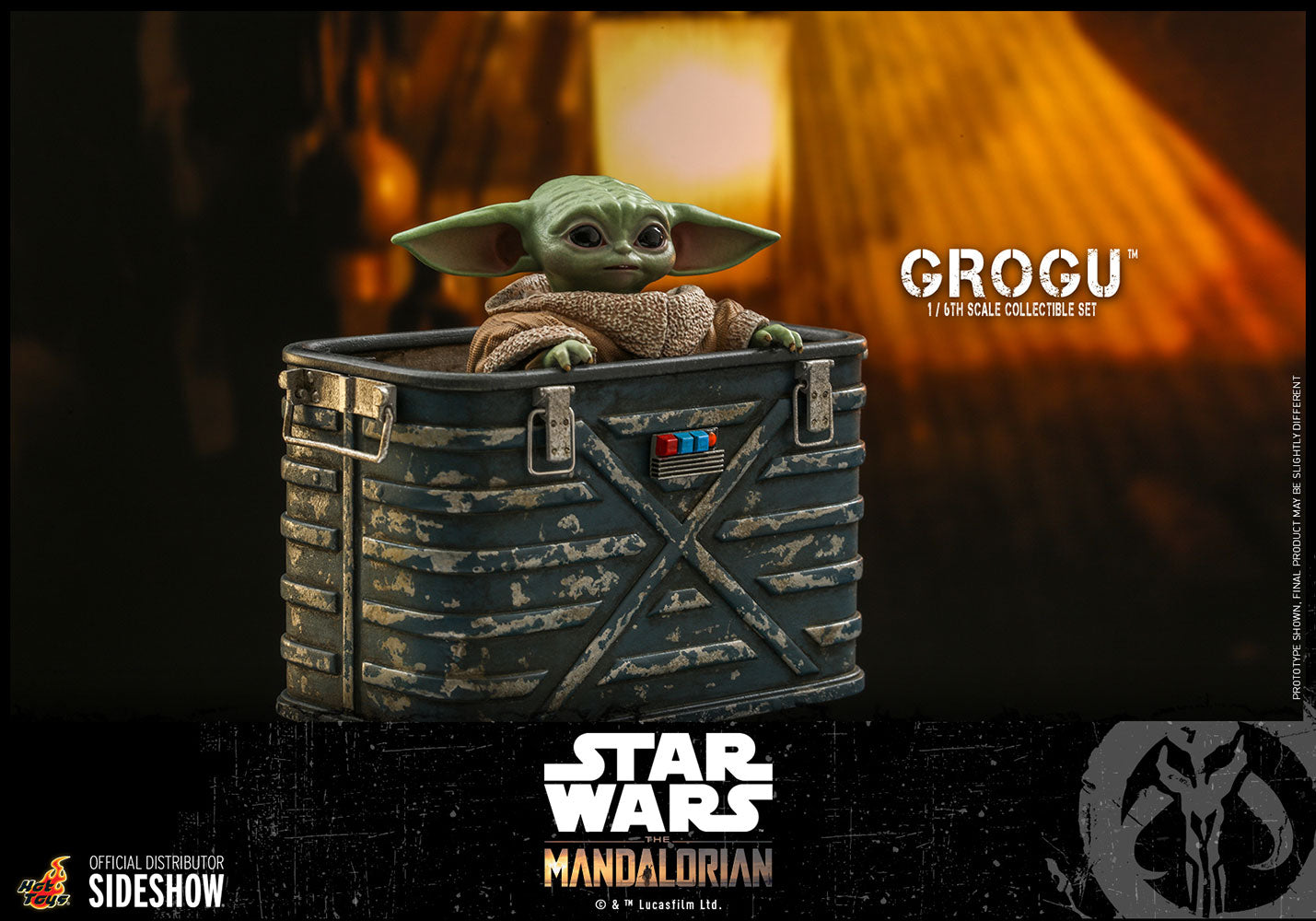 Hot Toys Star Wars: El Mandaloriano - Baby Yoda Grogu Escala 1/6