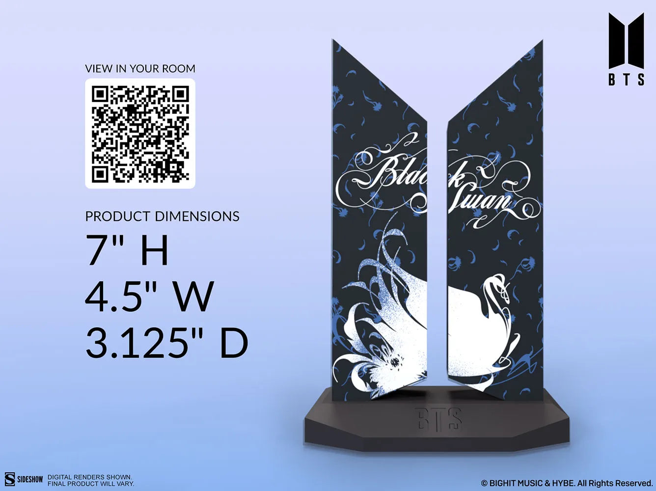 Sideshow Collectibles: BTS - Logo Edicion Cisne Negro Premium Estatua